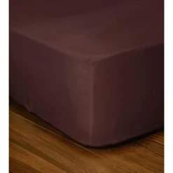 Drap-housse - LOVELY HOME - LH71599 - 160x200+25 cm - Marron