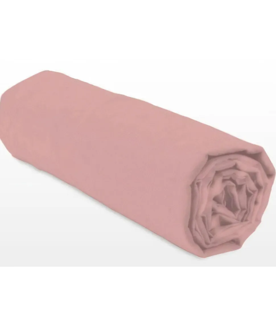 Drap-housse - LOVELY HOME - LH71625 - 140x190+35 cm - Rose
