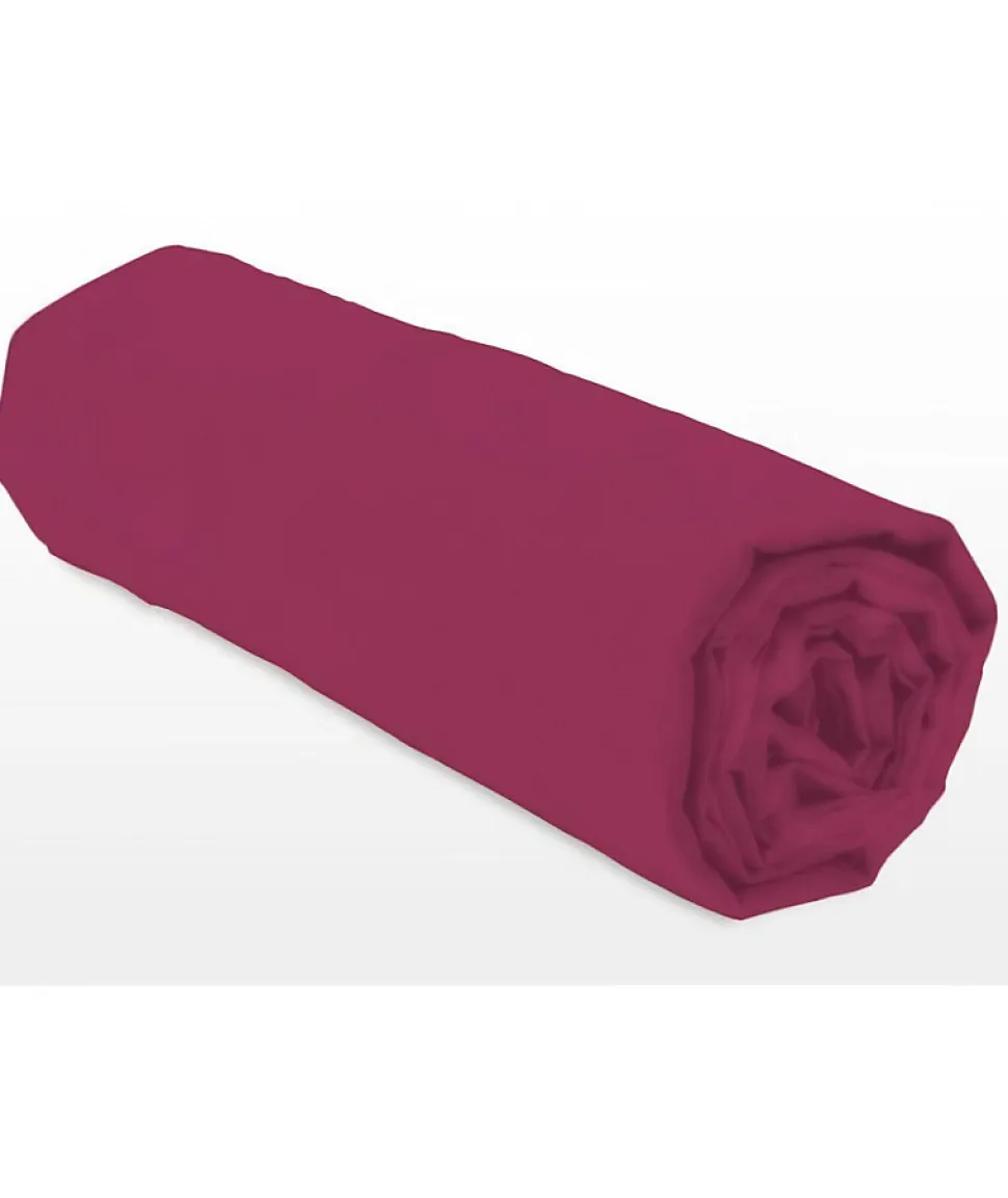 Drap-housse - LOVELY HOME - LH71617 - 90x190+25 cm - Fuchsia