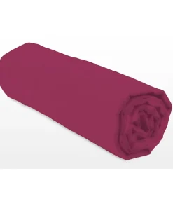 Drap-housse - LOVELY HOME - LH71615 - 160x200+25 cm - Fuchsia