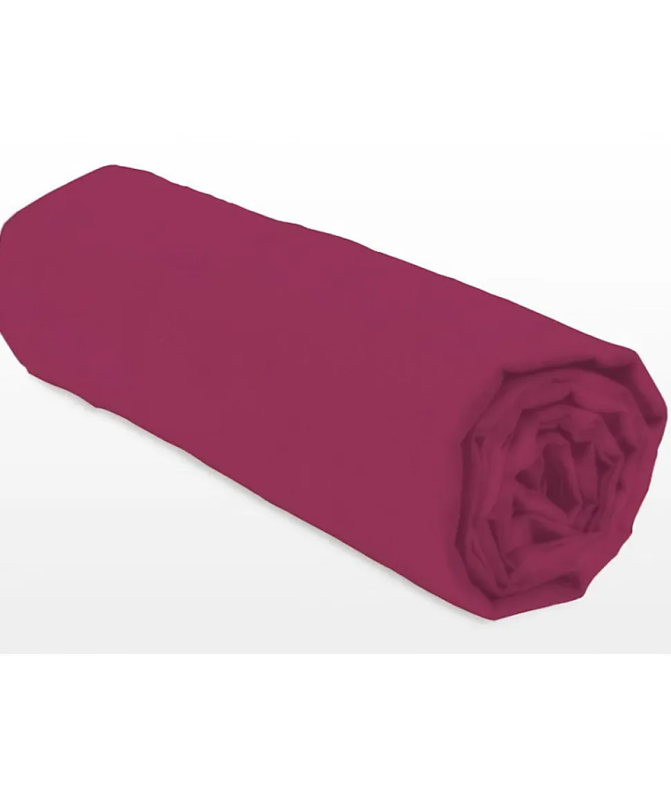 Drap-housse - LOVELY HOME - LH71615 - 160x200+25 cm - Fuchsia