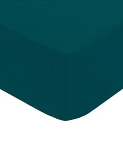 Drap-housse - percale - bleu - 140x190 cm - Atmosphera