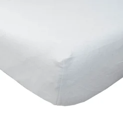 Drap-housse blanc en flanelle grand bonnet 180 gm² - 140 x 190 cm - HOMESCAPES