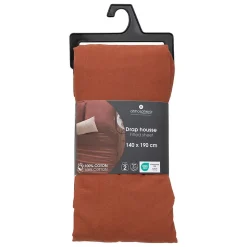 Drap-housse Carina en coton 140x190cm rose terracotta - Atmosphera