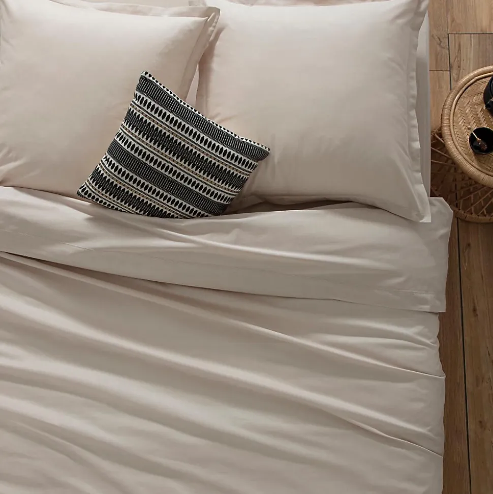 Drap-housse en coton - lin - bonnet H30cm - 140x190 cm - Atmosphera