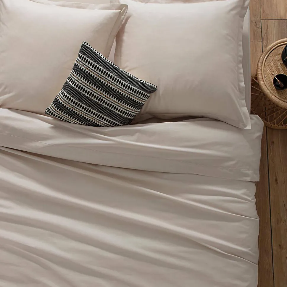 Drap-housse en coton - lin - bonnet H30cm - 140x190 cm - Atmosphera