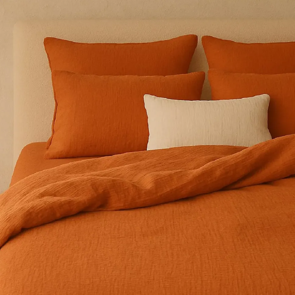 Drap-housse Gaze de coton lavé Douce