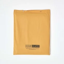 Drap-housse jaune moutarde 100% coton égyptien 200 fils 140 x 200 cm - HOMESCAPES