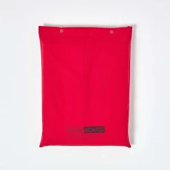 Drap-housse rouge 100% coton égyptien 200 fils 140 x 200 cm - HOMESCAPES