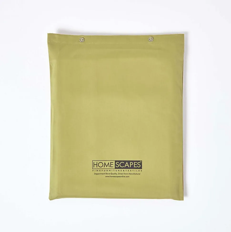 Drap-housse uni grand bonnet 100 % coton égyptien 1000 fils vert olive 90 x 190 cm - HOMESCAPES