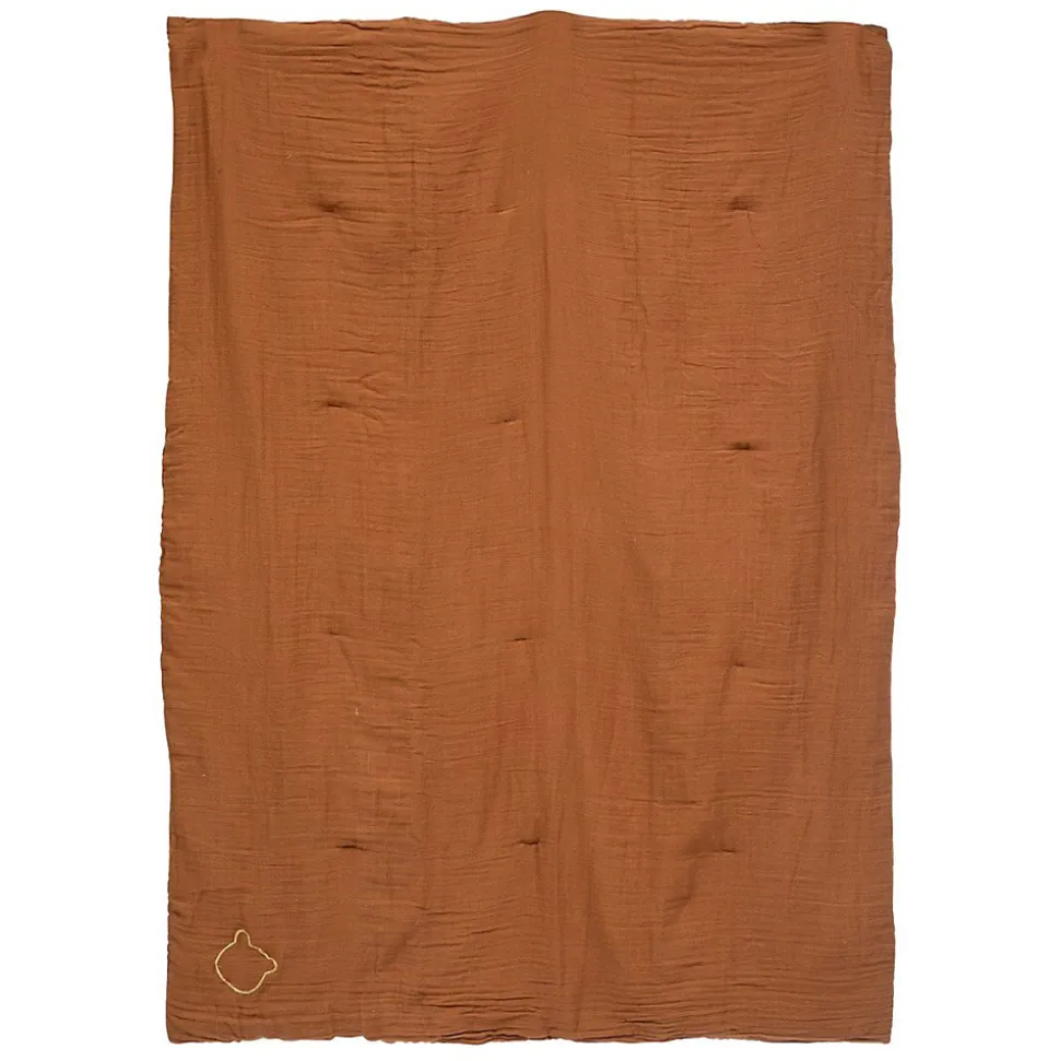 Édredon gaze de coton 100x140 noisette