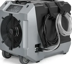 Déshumidificateur 85 L jour Déshumidificateur Mobile avec Dégivrage Automatique Minuterie 24H Tuyau de drainage Pompe Noir