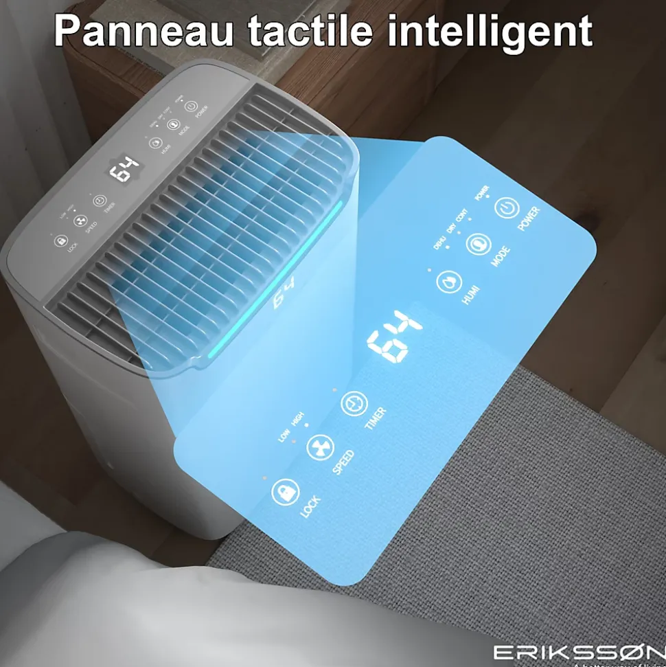 Déshumidificateur 20 litres adapté pour chambre salon cave Dehumidifier