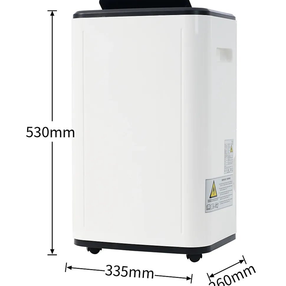 Déshumidificateur 25 L/jour pour 26 m², 3-en-1, séchage du linge, réservoir 6 L, minuterie 24 h, écran LED