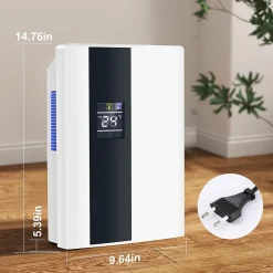 Déshumidificateur 2000 ml avec télécommande, minuterie 24 h, nettoyage UV et mode veille (blanc)