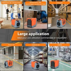 Déshumidificateur air 85 L jour Déshumidificateur Mobile avec Dégivrage Automatique Minuterie 24H Tuyau de drainage Pompe