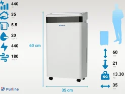 Déshumidificateur avec compresseur 20 l/d