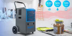 Déshumidificateur d'air industriel Hexwelt 50L/24H réservoir 5.5L absorbeur d'humidité 1 pièce.
