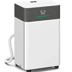 Déshumidificateur d'air 20L/jour mobile silencieux réservoir 4,5L timer 24H écran LED témoin d'humidité filtre lavable