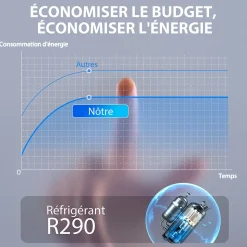 Déshumidificateur d'air 20L/jour mobile silencieux réservoir 4,5L timer 24H écran LED témoin d'humidité filtre lavable