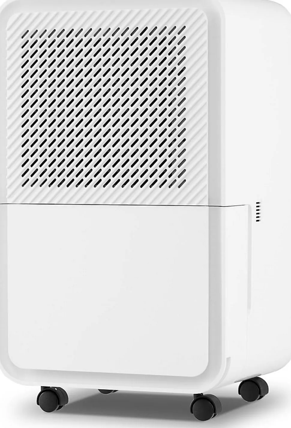 Déshumidificateur d'air 15L/Jour, Réservoir d'Eau 2,4L,avec 2 Vitesses, 4 Roulettes,pour Salon, Bureau, Salle de Bain