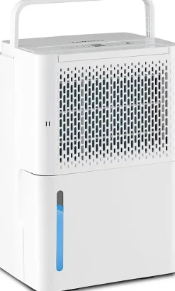 Déshumidificateur Domestique Mode ContinuSéchageAuto Minuterie 24H Déshumidificateur Air avec Tuyau de Vidange