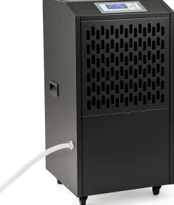 Déshumidificateur Industriel1300W,118L/Jour, Contrôle Humidité,avec 4 Roues,Minuterie 0-24H,pour Entrepôts et Caves 790 m² (Noir)