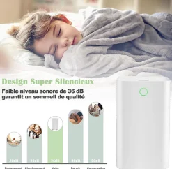 Déshumidificateur électrique 15L/Jour, 3 Modes, Minuterie 24H, 2 Vitesses du Vent, Réservoir d'Eau 2L, Blanc