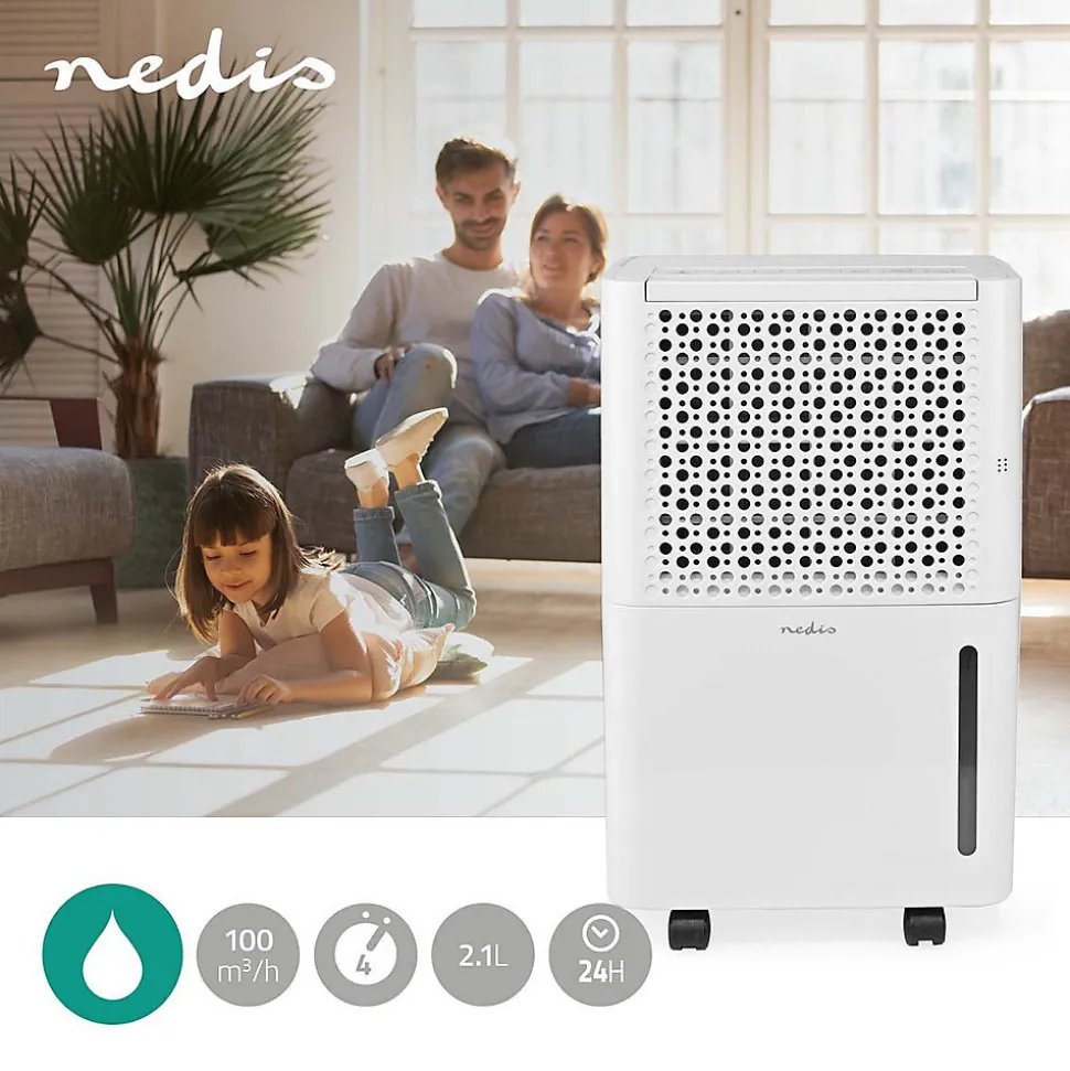Déshumidificateur 10LJour Arrêt automatique NEDIS