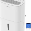 Déshumidificateur Portable Blanc 30L - Purificateur d'Air avec Filtre à Charbon Actif + Minuterie 24h + Drainage Continu