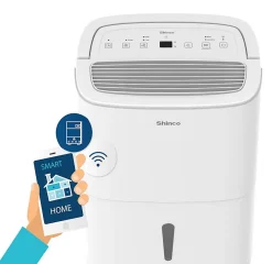 Déshumidificateur Portable Blanc 30L - Purificateur d'Air avec Filtre à Charbon Actif + Minuterie 24h + Drainage Continu