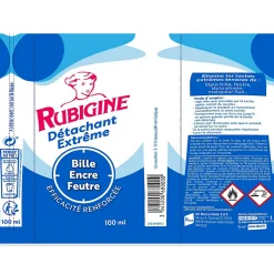 Détachant extrême bille, encre, feutre Rubigine 100ml