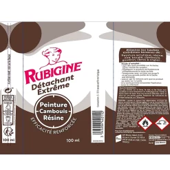 Détachant extrême peinture, cambouis, résine Rubigine 100ml