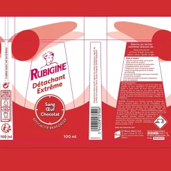 Détachant extrême sang, oeuf, chocolat Rubigine 100ml