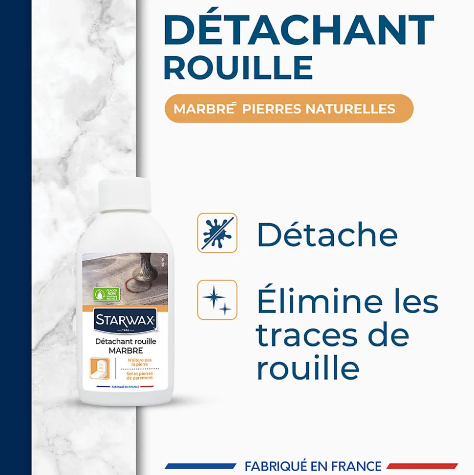 Détachant rouille marbre et pierres naturelles Starwax 250ml