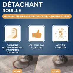 Détachant rouille marbre et pierres naturelles Starwax 250ml