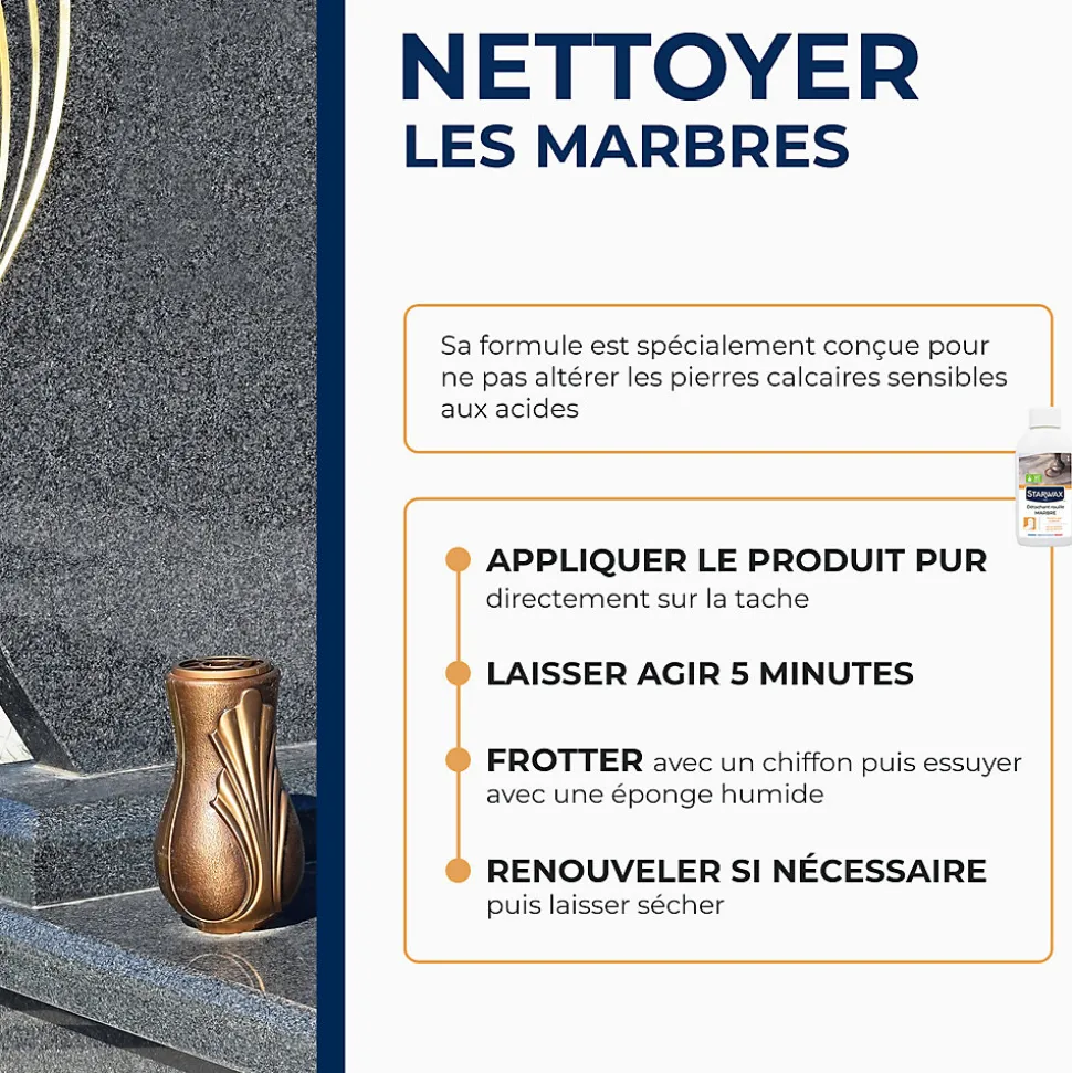 Détachant rouille marbre et pierres naturelles Starwax 250ml