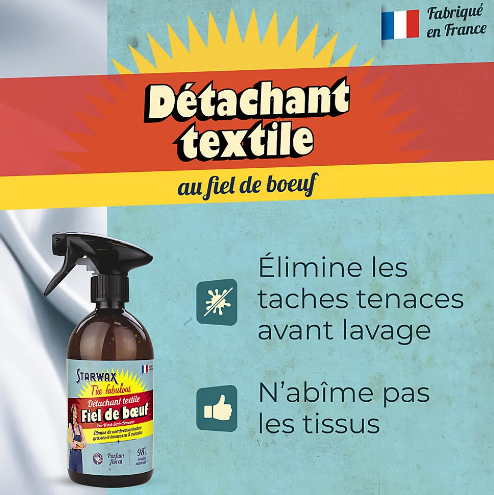 Détachant textile fiel de bœuf Starwax The fabulous 500ml