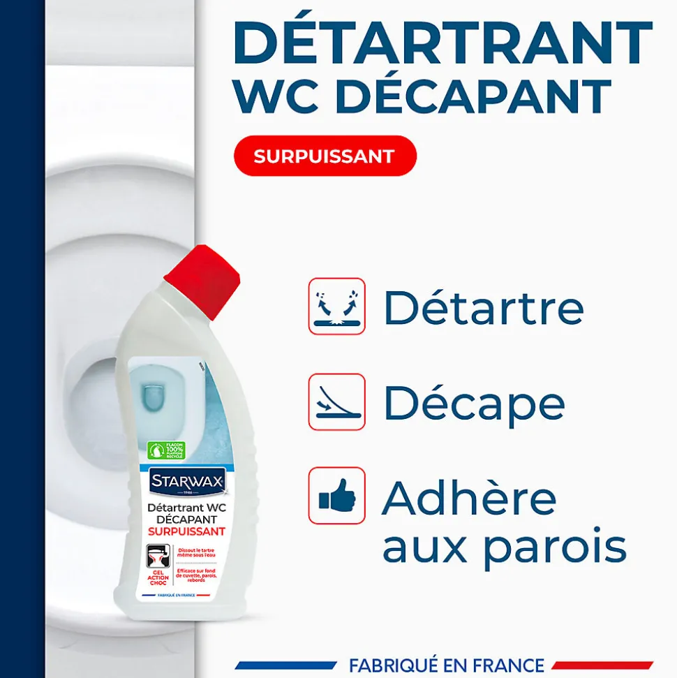Détartrant gel WC bec directionnel Starwax 750g