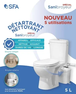 Détartrant WC SFA spécial Sanibroyeur 5L