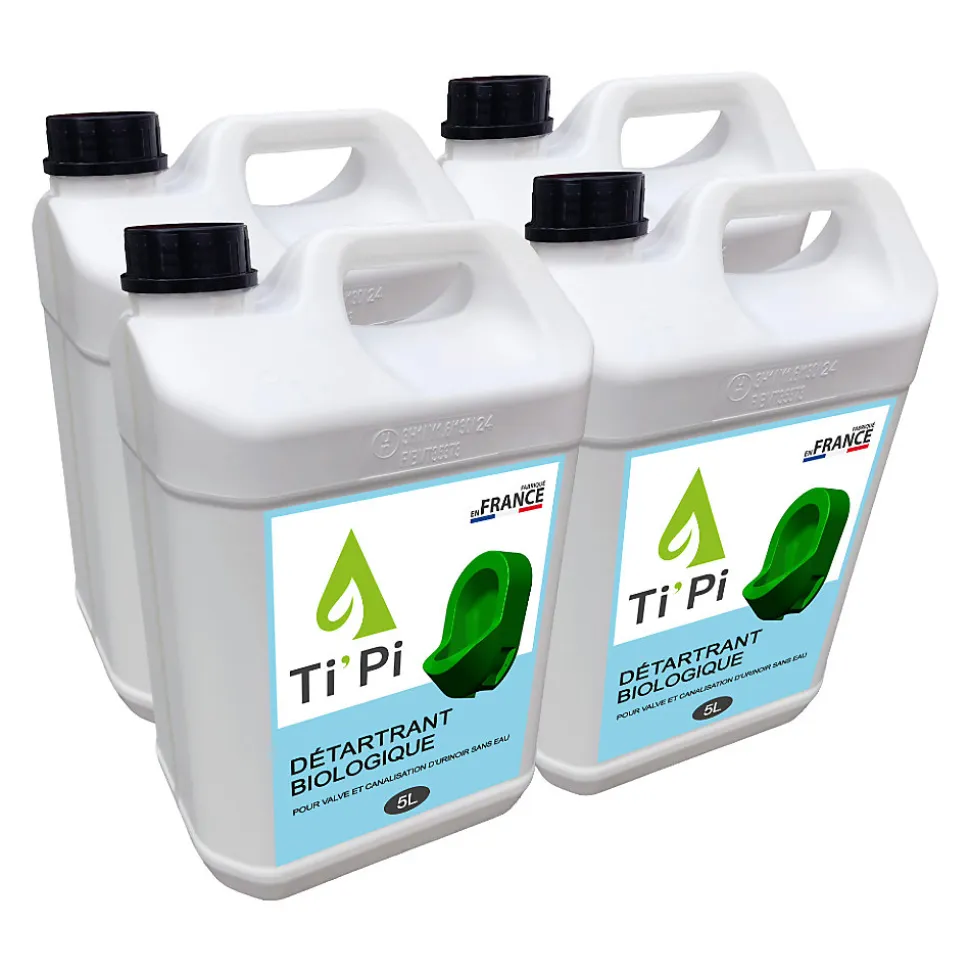 Détratrant biologique pour valve et canalisations Ti'Pi - WC et Urinoir - 4x5L