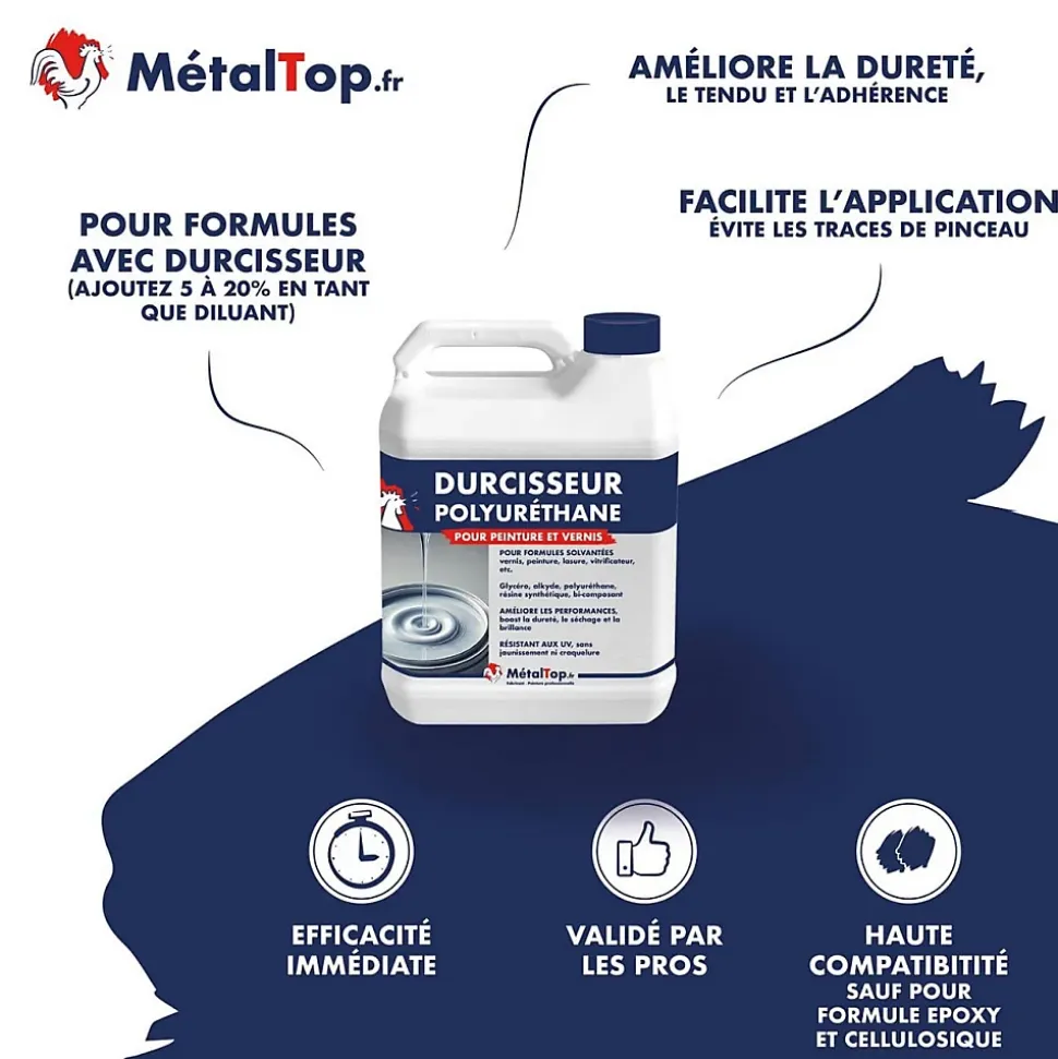 Durcisseur Polyurethane - 0.6 L - Métaltop