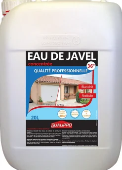Eau de javel concentrée qualité professionnelle 9,6% 36° 20L Qualipro