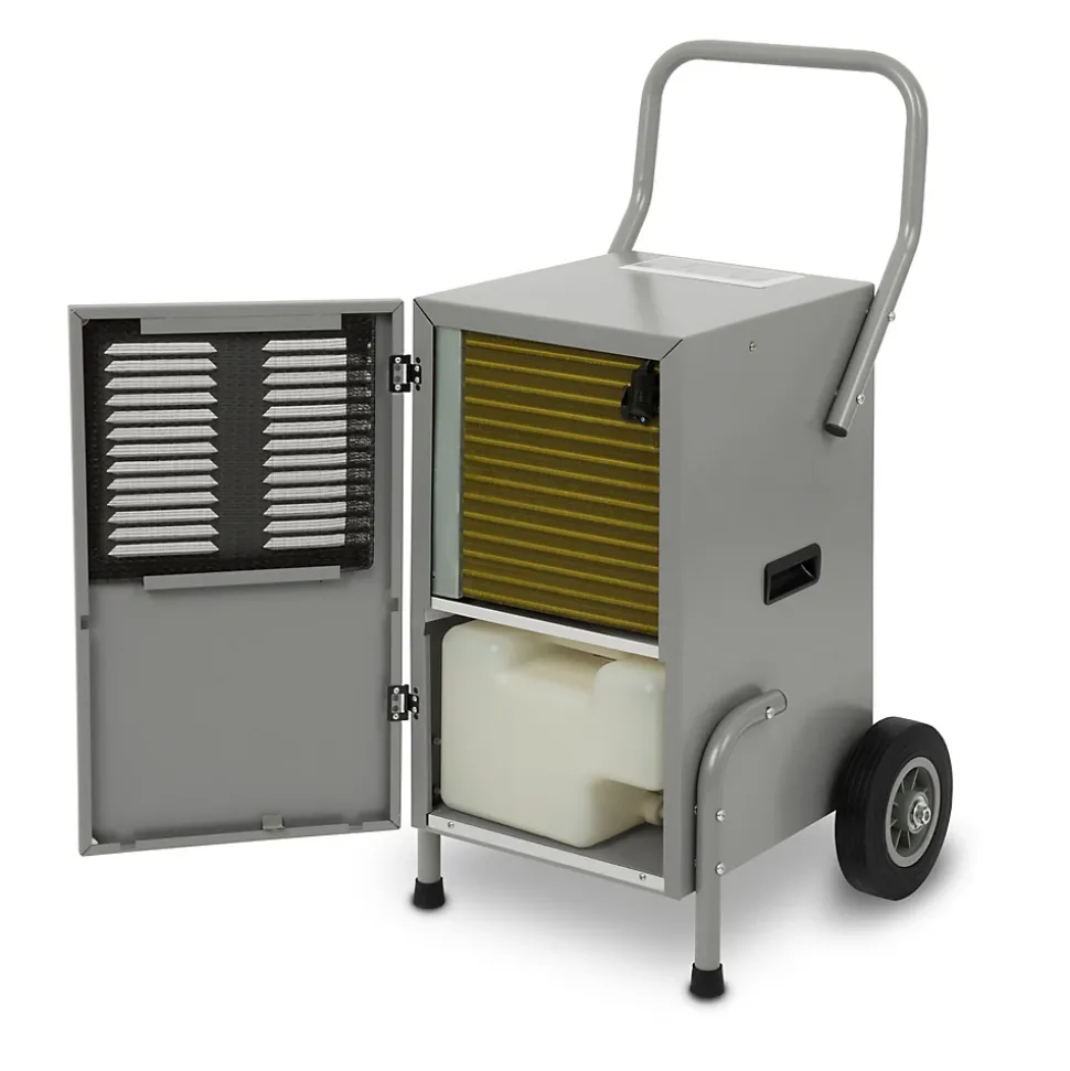 EBERTH Déshumidificateur d'air professionnel de chantier, capacité 50L / jour, réglable par pas de 1% de 20% à 90% RH