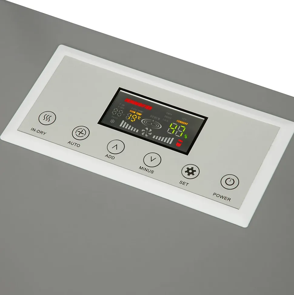 EBERTH Déshumidificateur d'air professionnel de chantier, capacité 50L / jour, réglable par pas de 1% de 20% à 90% RH