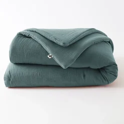 Edredon ou Bout de lit "Gaïa" toutes dimensions "Gaze de Coton" l'Effet Papillon - Gaia Canard - 180 x 240 cm