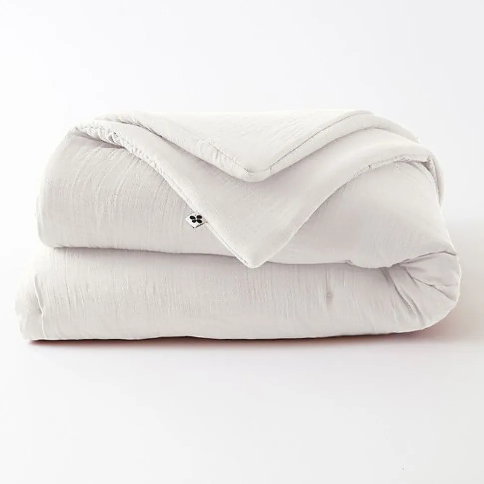 Edredon ou Bout de lit "Gaïa" toutes dimensions "Gaze de Coton" l'Effet Papillon - Gaia Chantilly - 180 x 240 cm