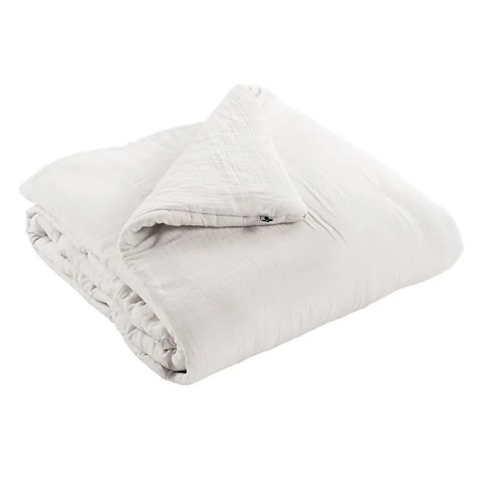 Edredon ou Bout de lit "Gaïa" toutes dimensions "Gaze de Coton" l'Effet Papillon - Gaia Chantilly - 180 x 240 cm