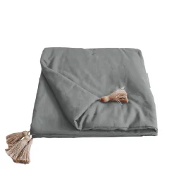 Edredon Panama avec pompons jute