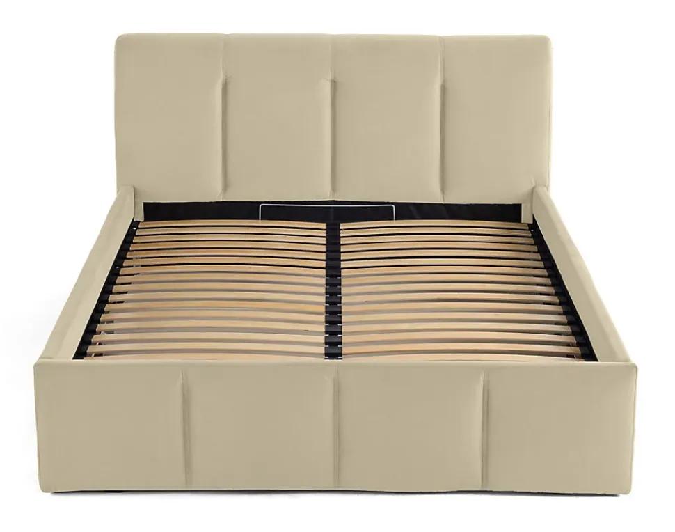 Elysia - lit coffre - 140x190 - en velours - sommier inclus - Lisa Design